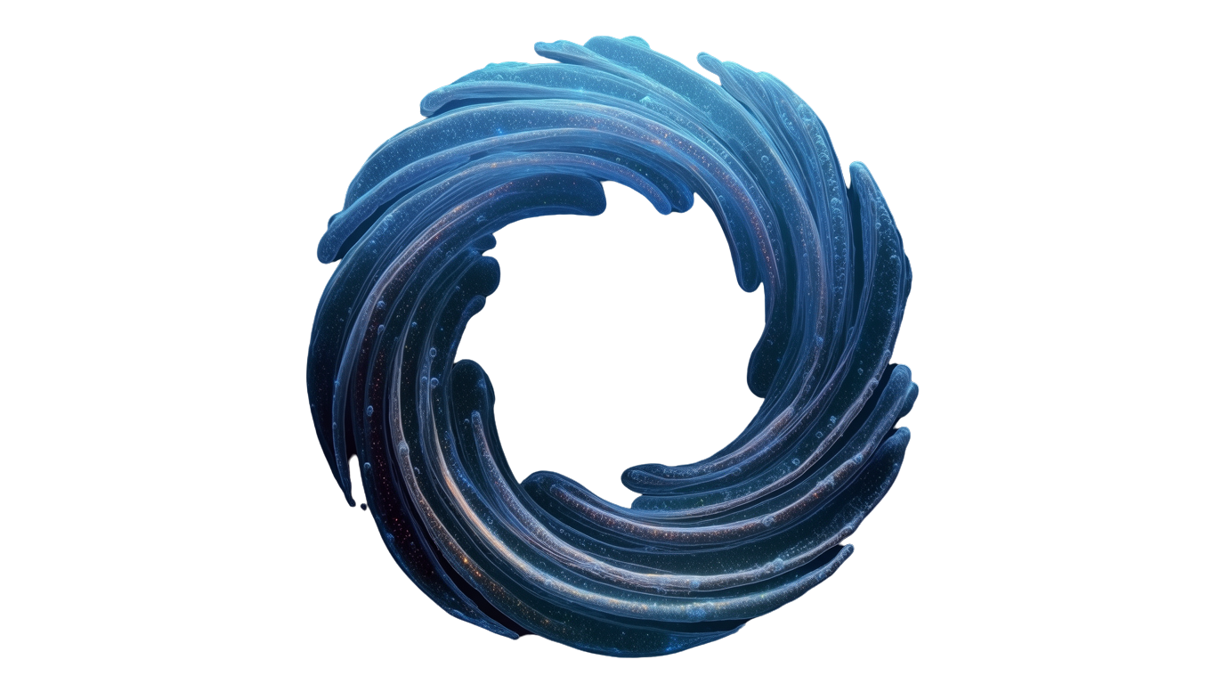Cybernetic eel spiral illustration representing the end-to-end DeepSeas program